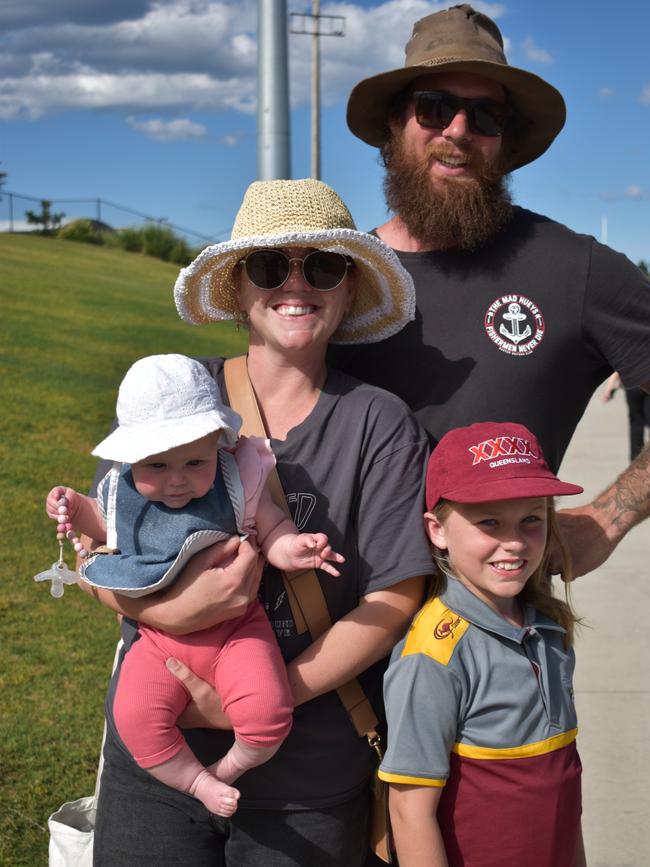 Kaity, Tyron, Frankie and Macey Mangold at the Sunshine Coast Rugby League Finals 2022.