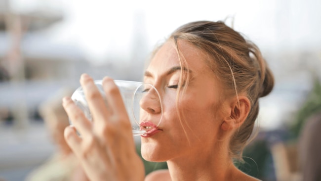 Drink about 500mls of water when you wake up. Image: Pexels.