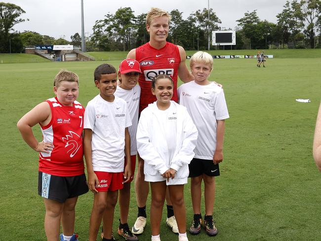 While footy is central to the program, helping kids connect with their culture is the priority. Picture: Phil Hillyard