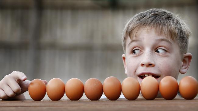 Jamie, 9, who is under immunotherapy treatment for egg allergy, is excited about being able to finally eat eggs after treatment. Picture: David Caird