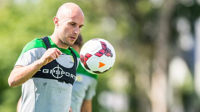 Socceroos training at Olympic Park. Mark Bresciano. Picture Stuart Walmsley