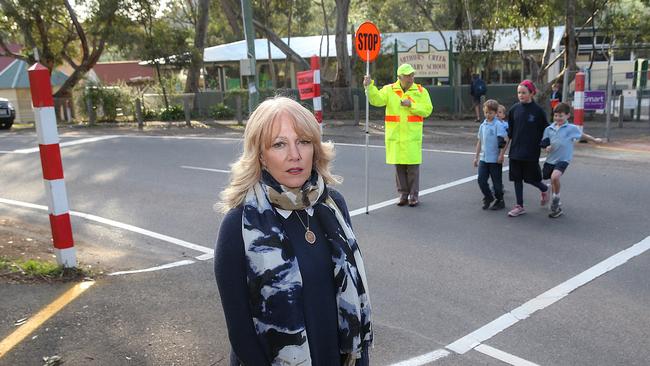 Nillumbik Council mayor Karen Egan says black spot works will keep students at Arthurs Creek Primary School safer. Picture: Ian Currie