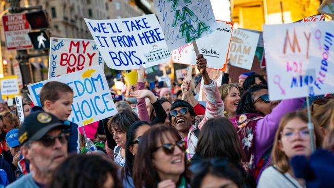 The National Women's March in Washington, DC, just days before the election on November 2, 2024. Picture: Allison Robbert / AFP