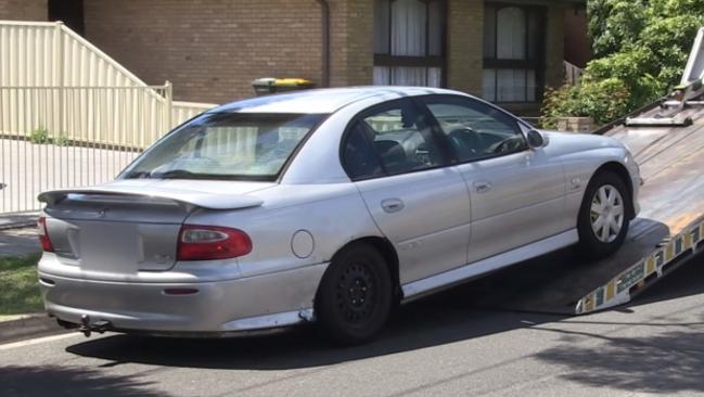 A car seized during a raid at St Albans.