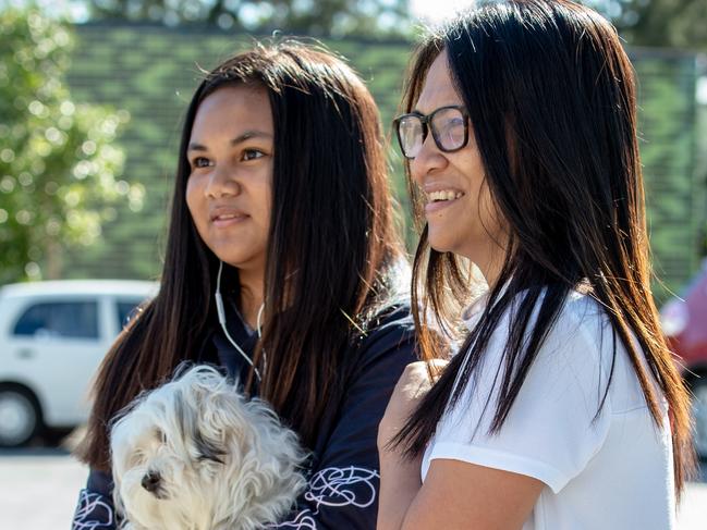 Lanie Devera spent the night sleeping rough in her car with her 12-year-old daughter. Picture: Monique Harmer 