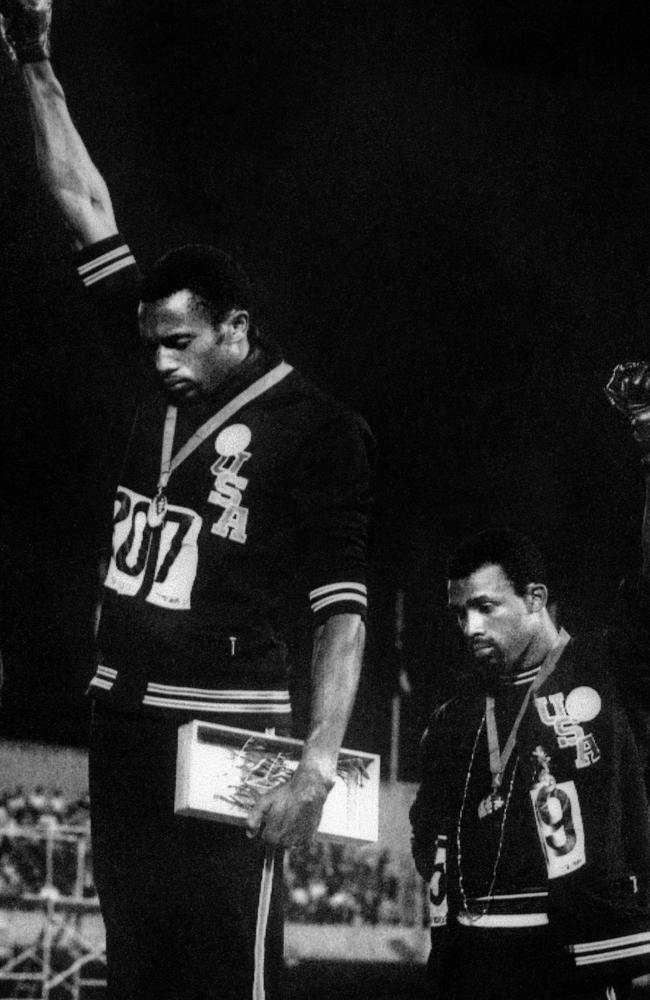 John Dominis’s Black Power Salute shattered the illusion that all was right in the world in 1968. Picture: John Dominis