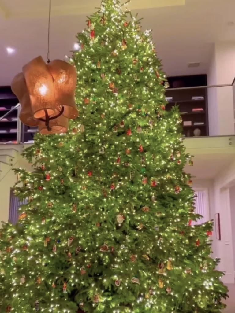 Her “hideous” lamp managed to pull focus from her giant tree. Picture: Instagram