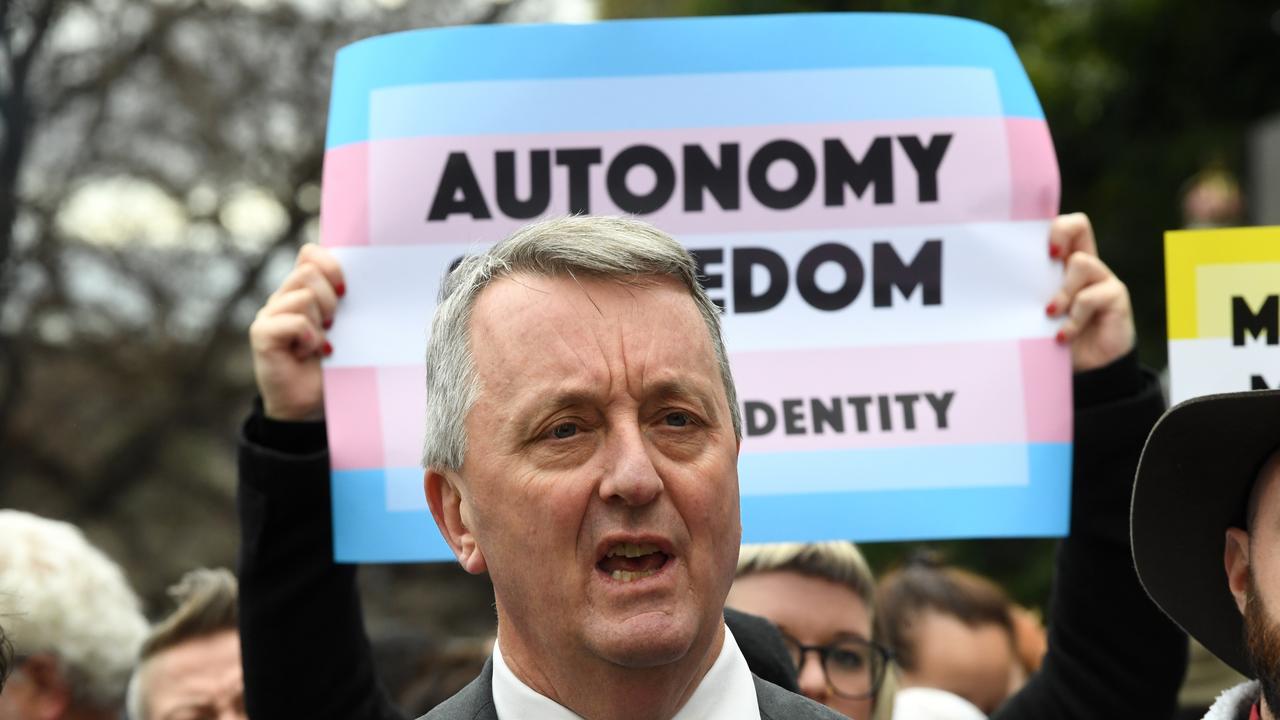 Equality Minister Martin Foley after the bill was introduced into parliament on August 14. Picture: AAP/James Ross