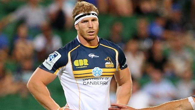 PERTH, AUSTRALIA - MARCH 01: Nic White of the Brumbies takes conversion kick as David Pocock looks on during the round three Super Rugby match between the Western Force and the ACT Brumbies at nib Stadium on March 1, 2014 in Perth, Australia. (Photo by Paul Kane/Getty Images)