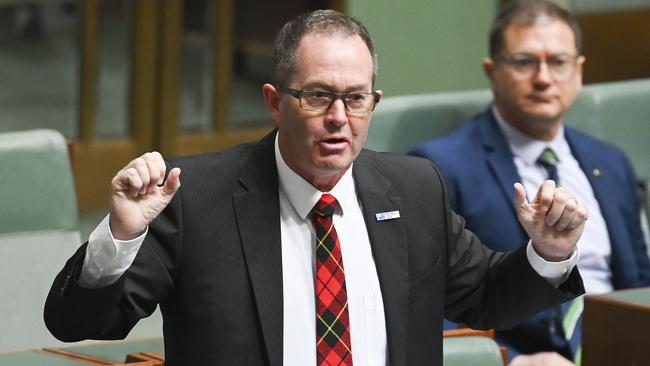 MP Andrew Wallace says “we have to keep the pressure on” getting the rail funded. Picture: NewsWire / Martin Ollman