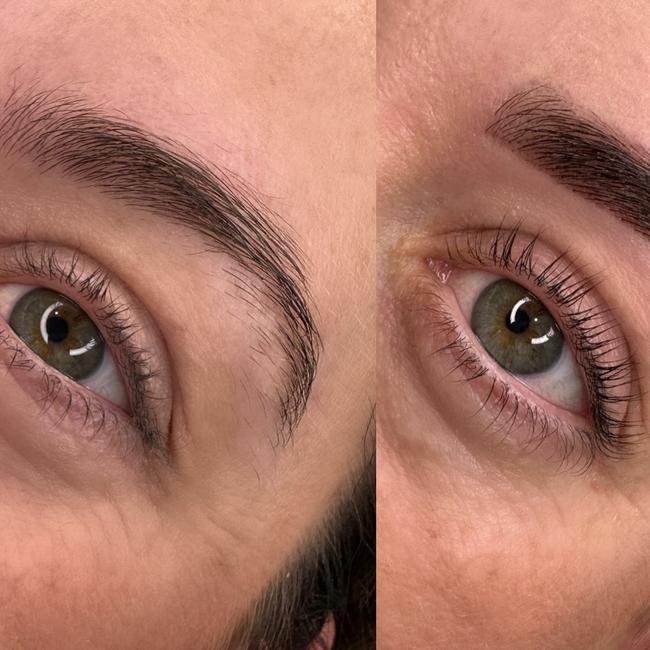 Sculpted Brows by Jess before and after. Picture: Supplied