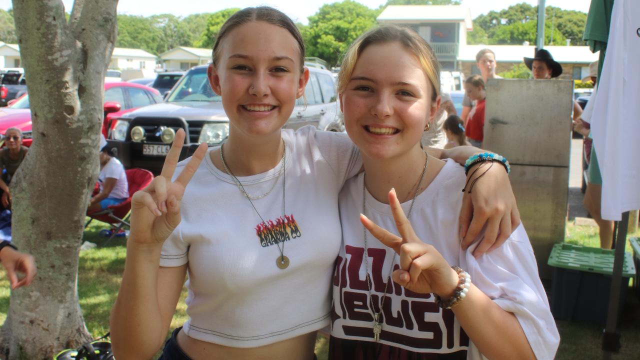 Jordan Bevear and Lyla Lloyd enjoyed the Bundaberg Great Australian Bites festival on Australia Day 2024.