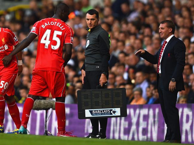 Mario Balotelli left Liverpool after one season under Brendan Rodgers.