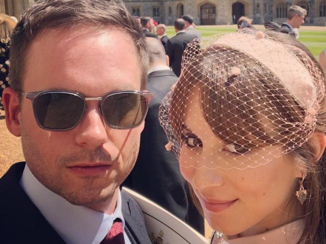 Patrick J Adams (aka Mike Ross from Suits) and his wife, Troian Bellisario. Picture: Instagram