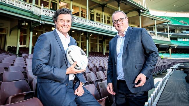 David Gibson, left, and Ben Carberry’s first equity purchase for their Athlon Club Investment Fund is a French soccer team. Picture By Ryan Osland