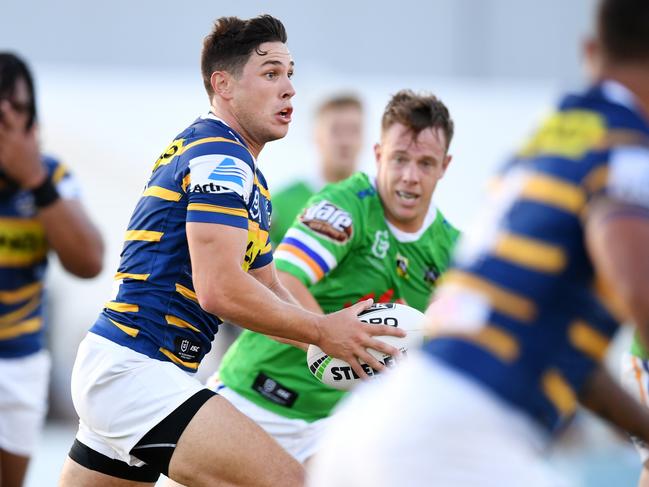 Eels half Mitchell Moses said Ferguson’s presence boosts the entire Parramatta backline. Picture: Gregg Porteous/ NRL Photos