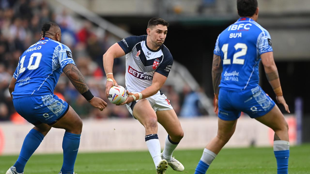 England’s Victor Radley in action during Rugby League World Cup. Photo by Stu Forster/Getty Images