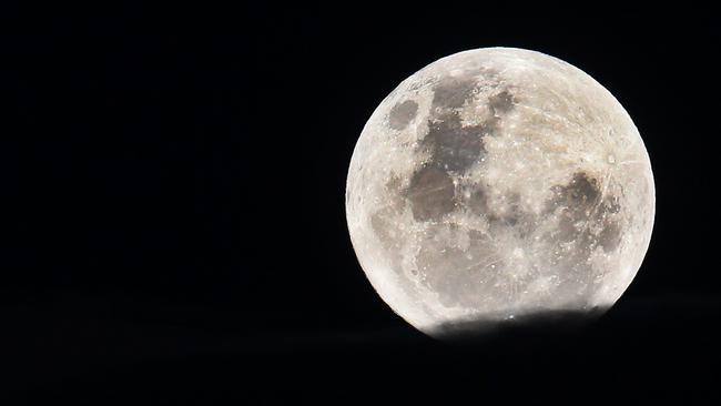 The supermoon from Westbury, Tasmania. Picture: CHRIS KIDD