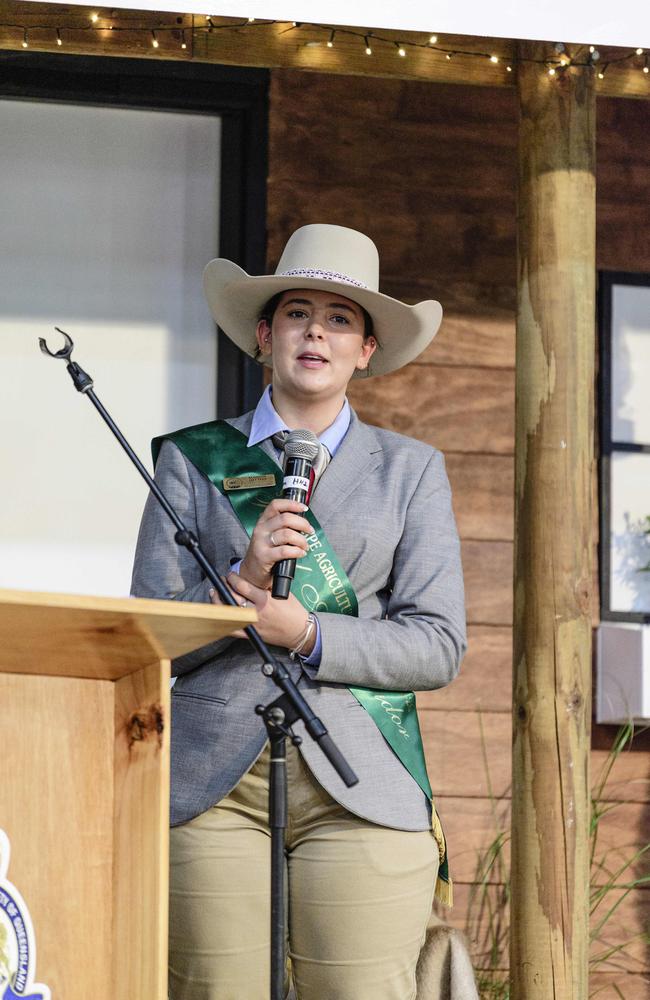 At the Darling Downs division of the Queensland Rural Ambassador Awards representing Stanthopre Show is Maddy Ditton at the People First Bank Toowoomba Royal Show, Saturday, March 29, 2025. Picture: Kevin Farmer