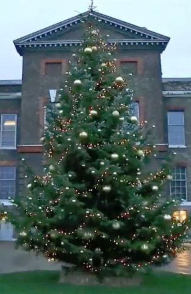 The Christmas tree at Kensington Palace is impressive. Picture: Twitter