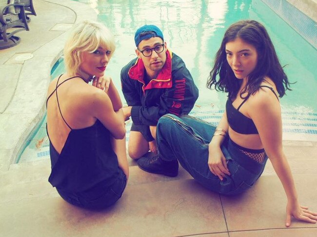 Taylor Swift, Jack Antonoff and Lorde at Coachella in 2016. Picture: Instagram