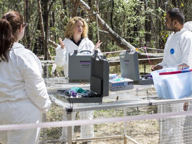 Dr Sharri Forbes, centre, founded AFTER in 2016 and has since gone on to open a human decomposition research facility in Quebec. Picture: Anna Zhu