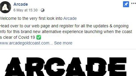 Arcade is the new nightclub planned for the Gold Coast. Photo: Facebook