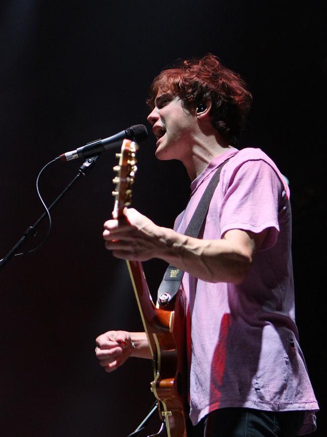 Splendour’d first time. Andrew VanWyngarden of MGMT performs on stage during the Splendour in the Grass festival at Belongil Fields on July 26, 2009 in Byron Bay, Australia.