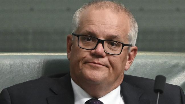 CANBERRA, AUSTRALIA, NewsWire Photos. OCTOBER 19, 2023: Scott Morrison during Question Time at Parliament House in Canberra. Picture: NCA NewsWire / Martin Ollman