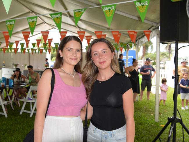 Ann Collins and Leah Twomey at Savour TNQ at Port Douglas Carnivale on May 25. PIcture: Bronwyn Farr