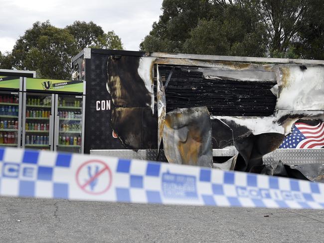 The tobacco store was operating out of a caravan at a Craigieburn carpark. Picture: Andrew Henshaw