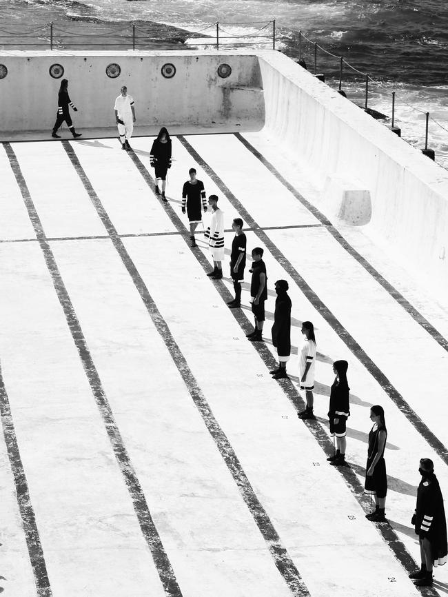 Maurice Terzini parade part of Mercedes-Benz Fashion Week Australia at Icebergs, Bondi. Picture: Jonathan Ng