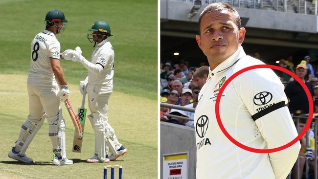 Usman Khawaja held his ground. Photo: Getty, Paul Kane