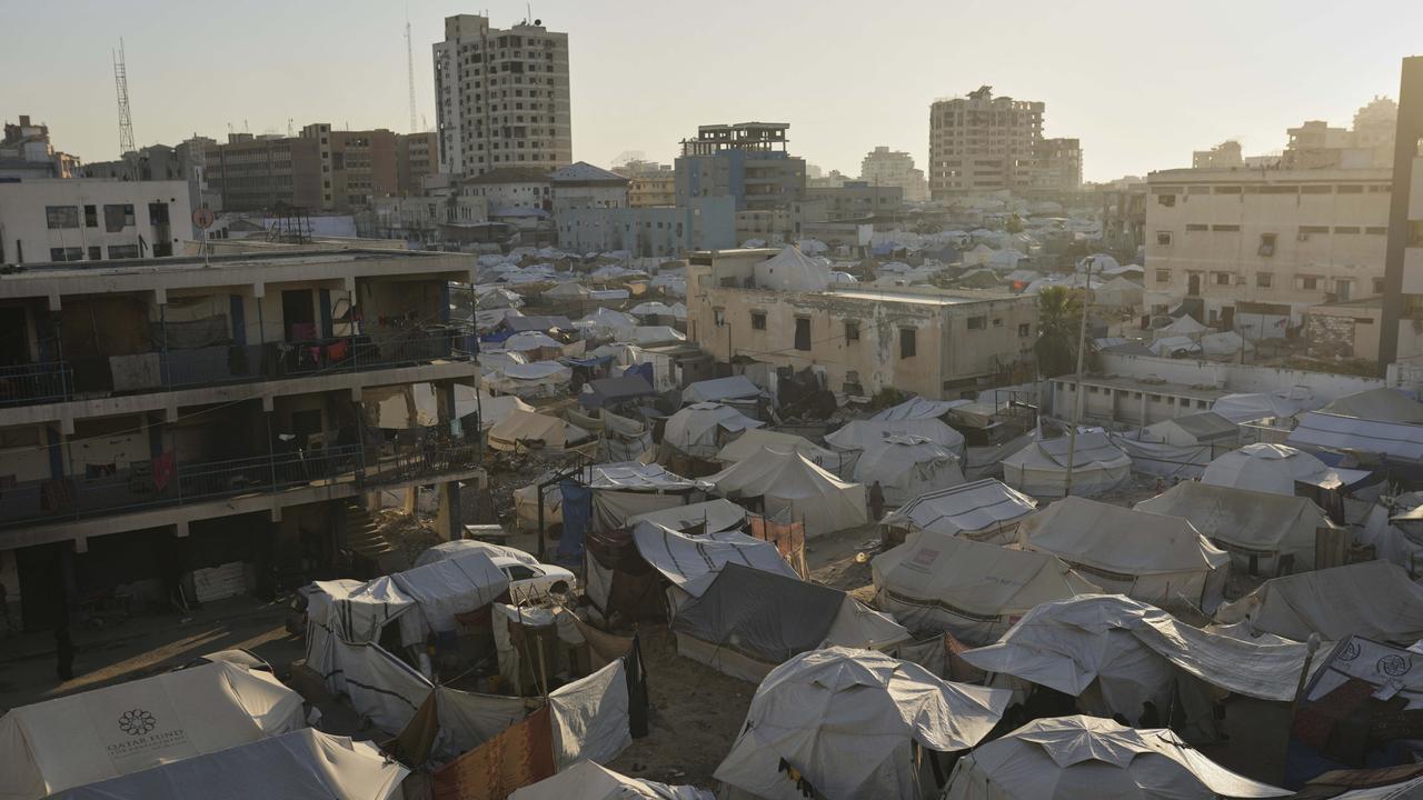 Many Palestinians have been forced to live in tents after being displaced from the war. Picture: AP Photo/Jehad Alshrafi