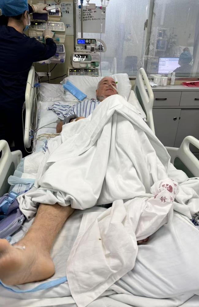 David, 64, was rushed to hospital where he was placed into an included coma.