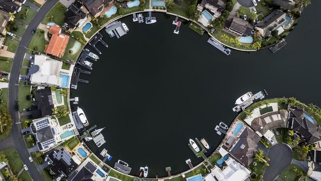 A bird’s eye view of housing in the Sydney’s southern suburbs. Picture: Brook Mitchell/Getty Images)