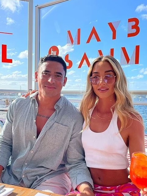 Podcaster and influencer Jordan Simi with ex-girlfriend Sammy Robinson. Picture: Instagram