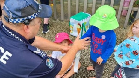 Police paid a visit to Moore Park Beach where they visited youngsters.