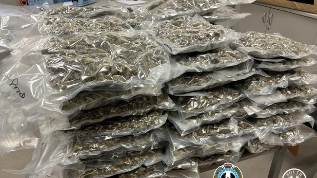 More than 40kg of cannabis was uncovered in the northern suburbs as part of a police investigation. Picture: South Australian Police.