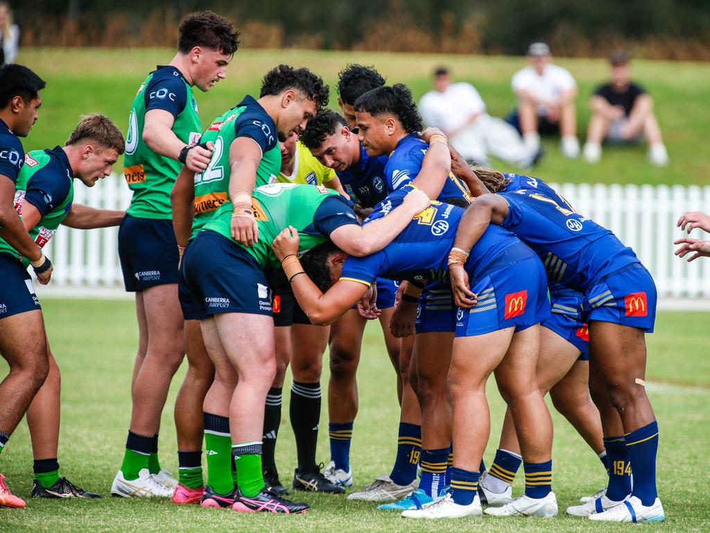 The two pack down in the scrum. Picture Warren Gannon Photography