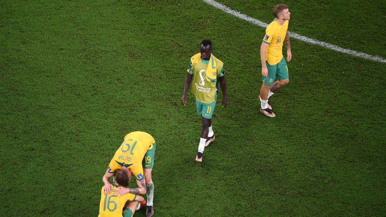 Heartbreak for the Socceroos. (Photo by Laurence Griffiths/Getty Images)