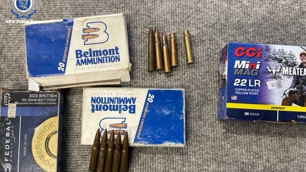 Ammo allegedly found by officers. Picture: NSW Police