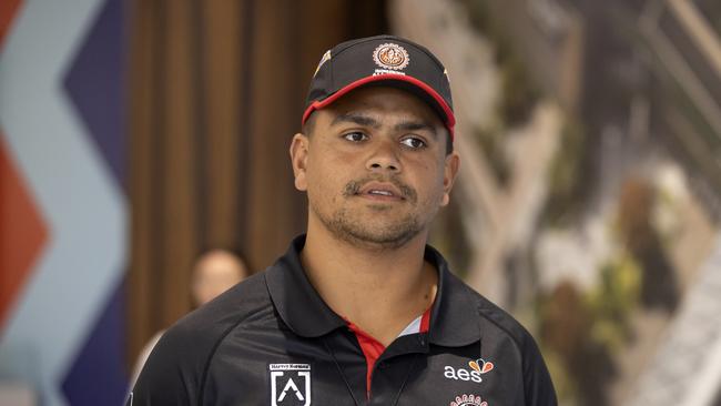 Latrell Mitchell reveals he is dealing with an ongoing shoulder injury. Picture: Simon Watts