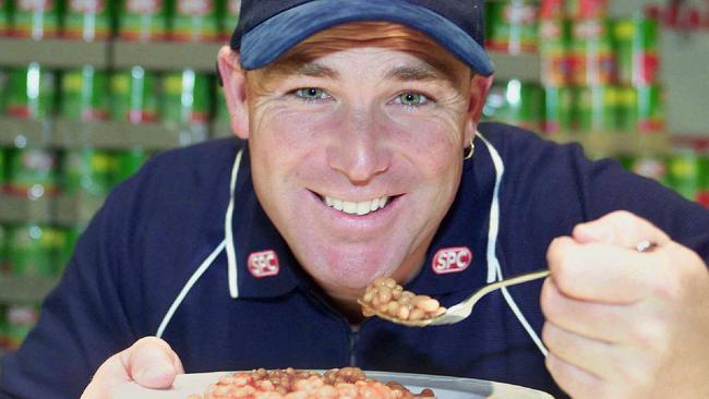 Shane Warne loves his baked beans.