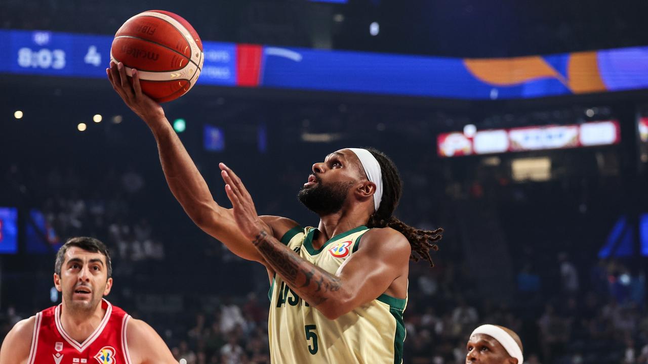 Patty Mills wants to play on to the Paris Olympics. Picture: Takashi Aoyama/Getty Images