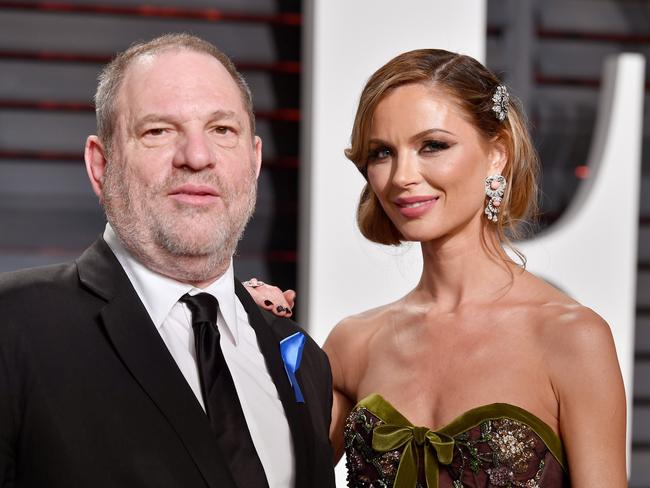 Harvey Weinstein and his fashion designer wife Georgina Chapman, who only recently broke her silence on the scandal engulfing her husband. Picture: AFP/Getty Images/Pascal Le Segretain