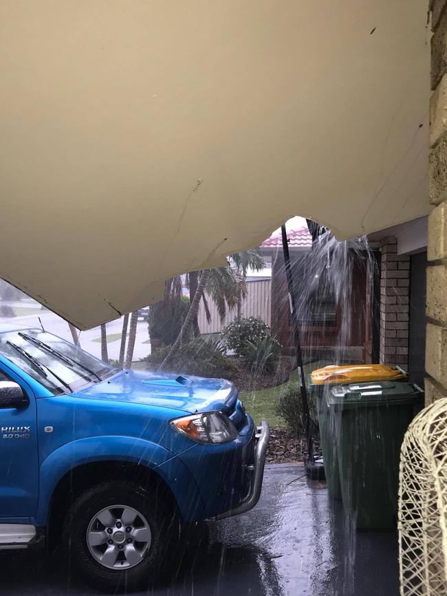 Burleigh Waters local Jade Smith had a ‘mini tornado’ rip through her house during the storm. Photo: Jade Smith