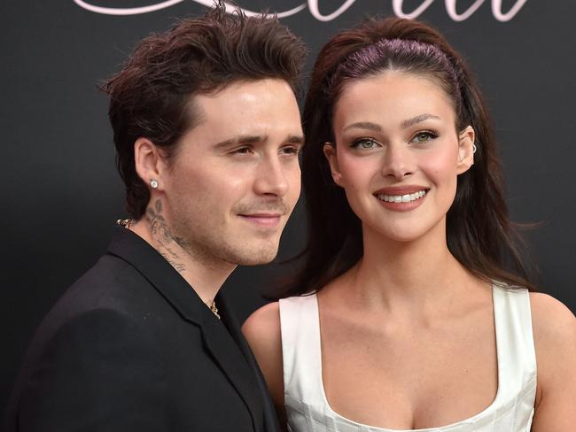 Brooklyn Beckham with wife Nicola Peltz is at odds with his family. Picture: AFP