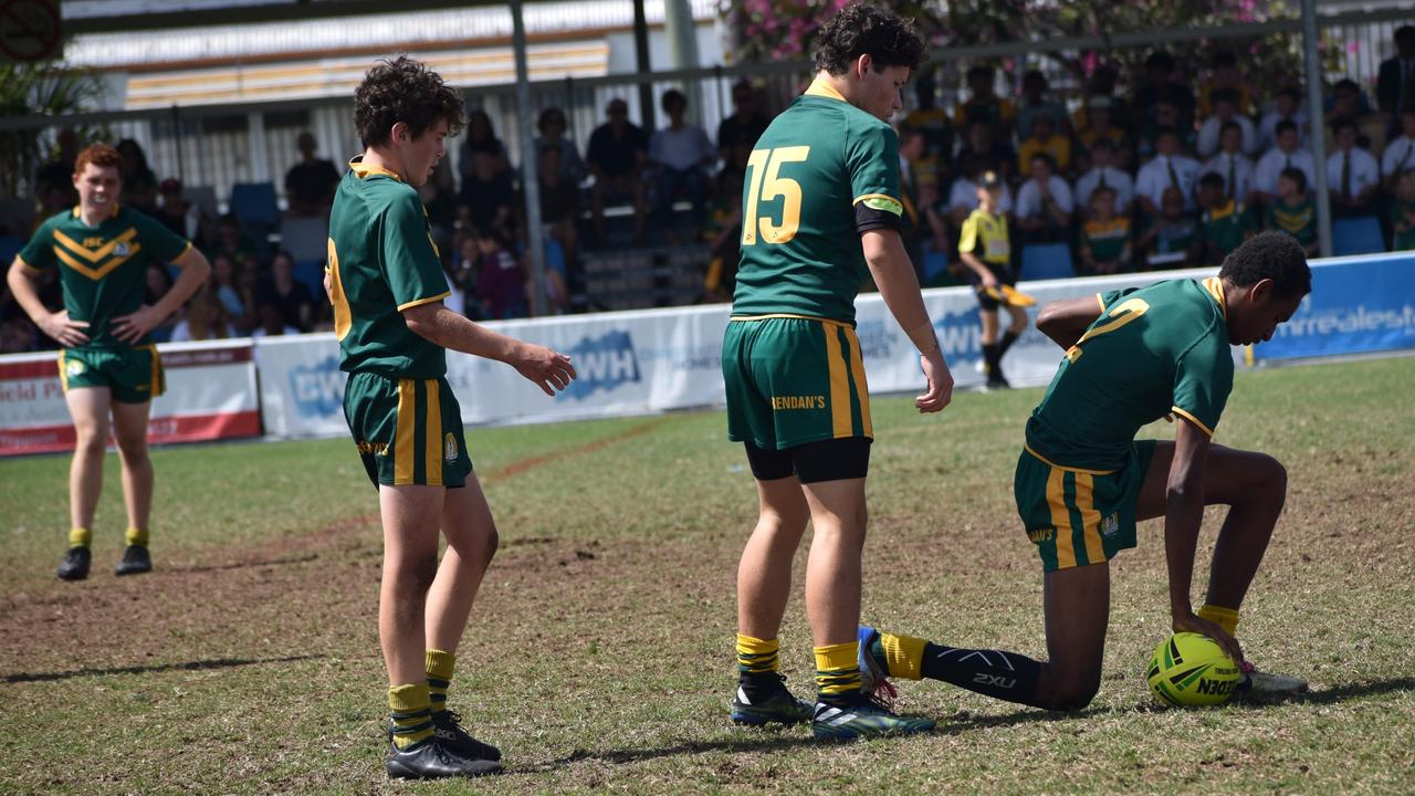 Rockhampton District Secondary Schools Rugby League grand finals, Year 9A, St Brendan’s College versus The Cathedral College Browne Park, September 10, 2022.