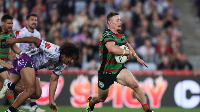 Damien Cook scored an incredible solo try late in the game.. Picture: Brett Costello